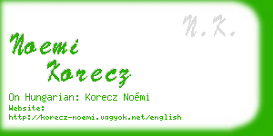 noemi korecz business card